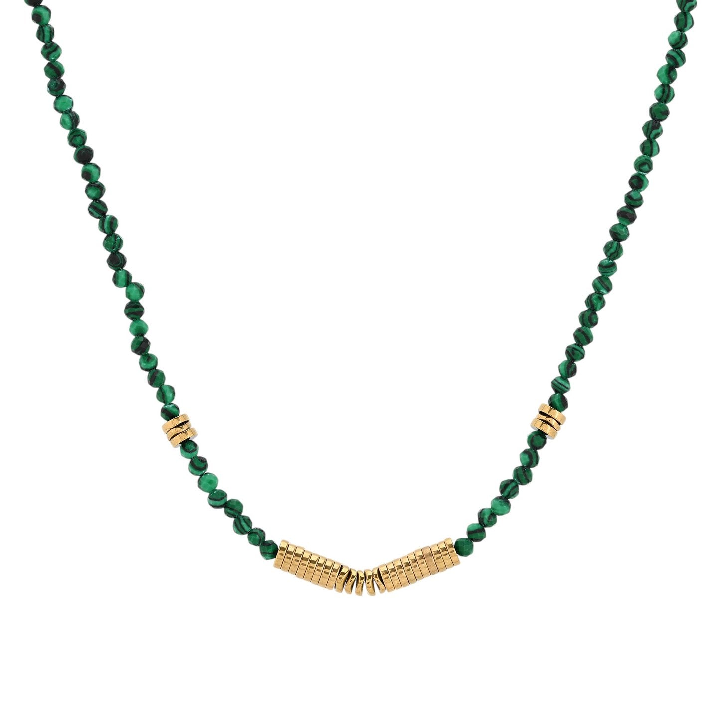 Collier court en pierre naturelles Malachite