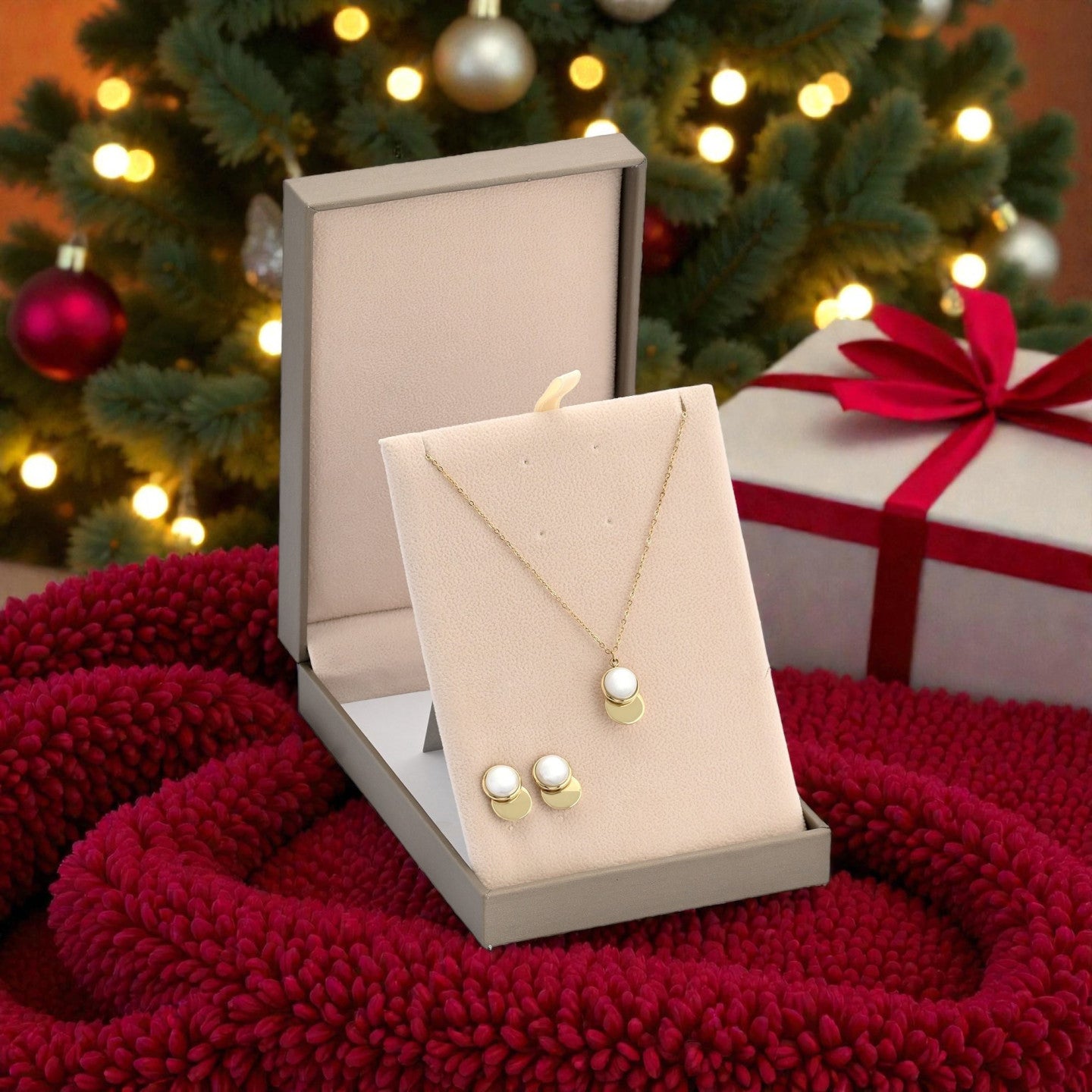 Parure en Acier avec Perles