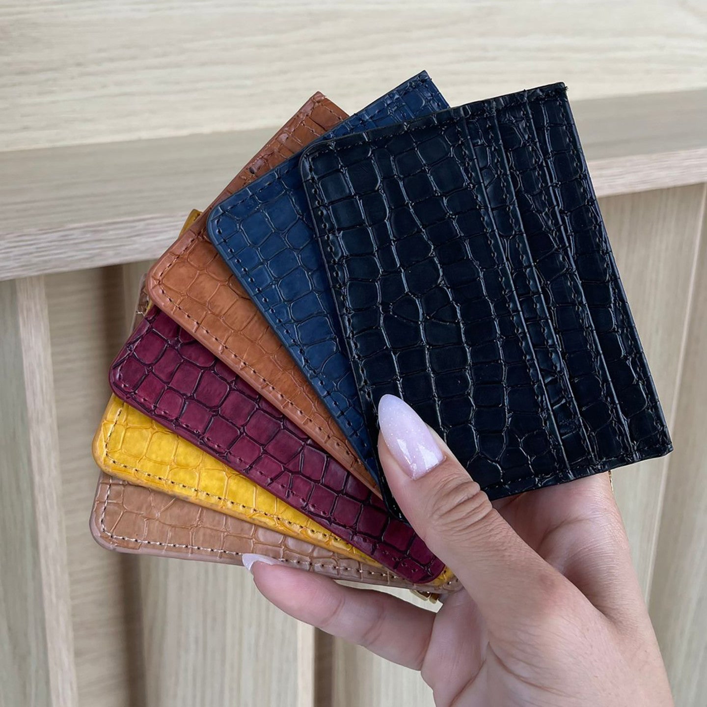 Porte-cartes mini pour femme noir