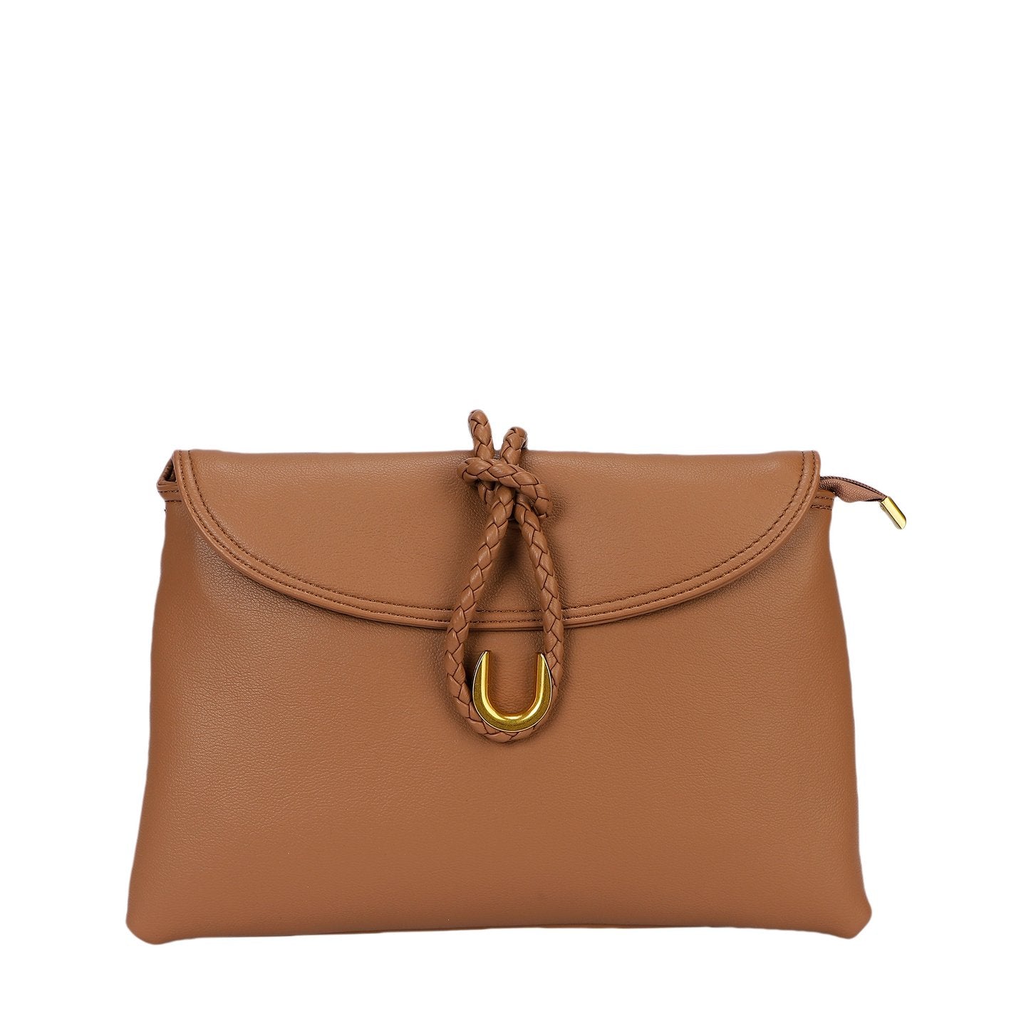 Sac à main avec détails dorés, coloris camel