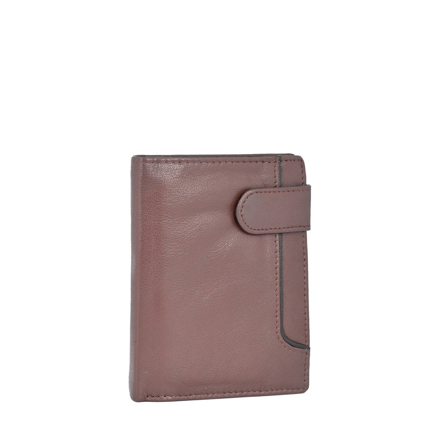 Portefeuille homme en cuir avec bouton