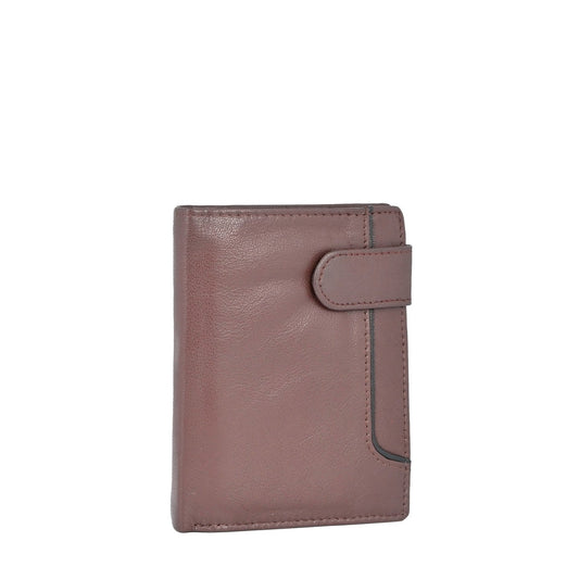 Portefeuille homme en cuir avec bouton