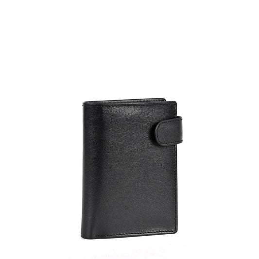 Portefeuille en cuir simple pour homme NOIR