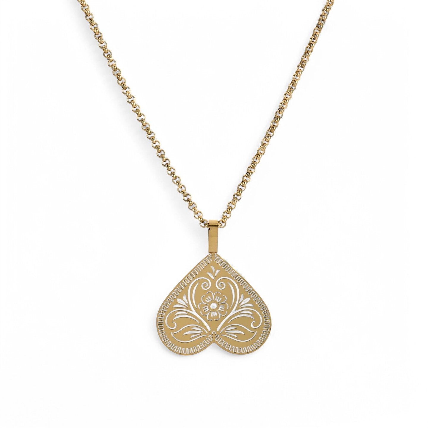 Collier Glamour cœur inversé