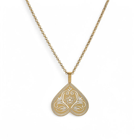 Collier Glamour cœur inversé