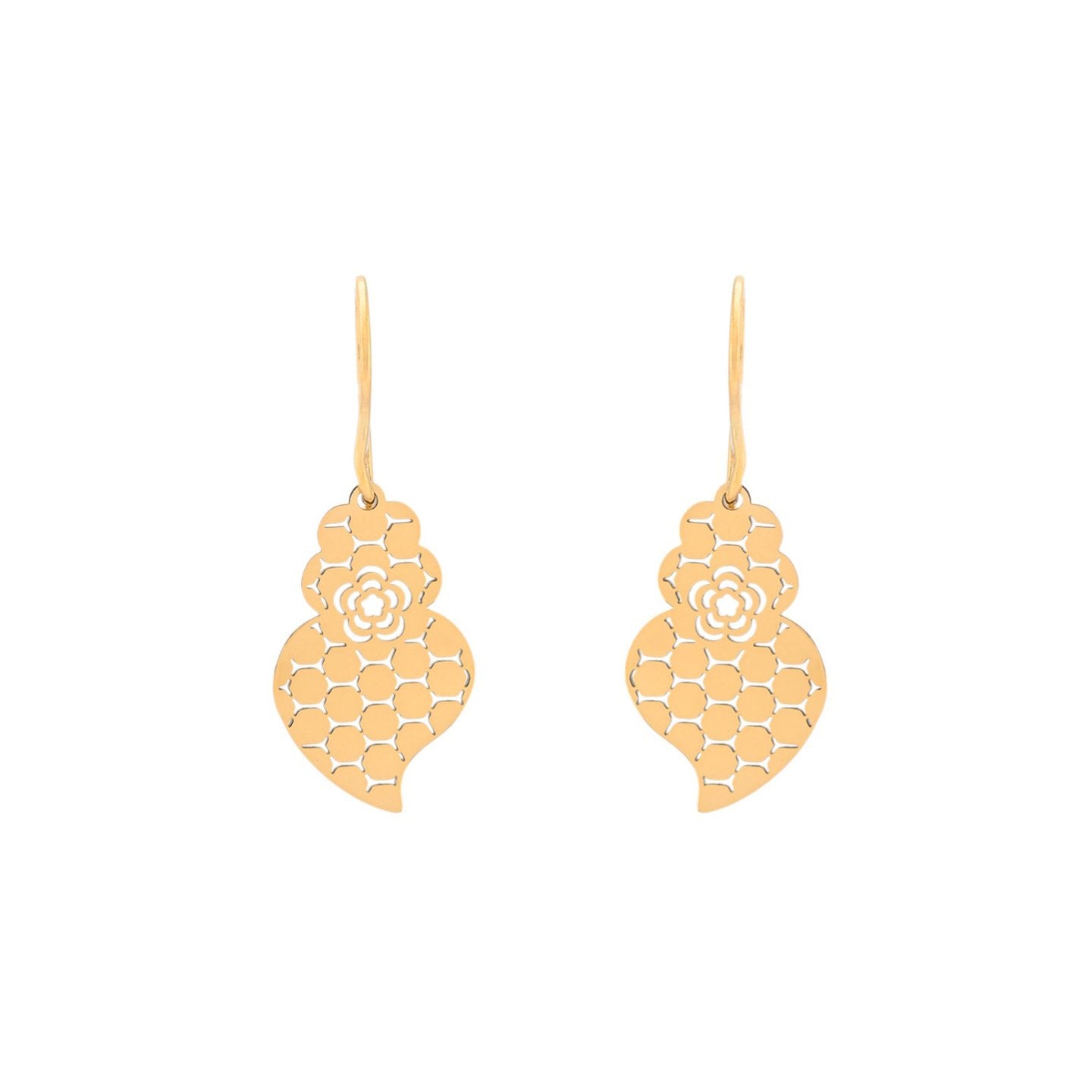 Boucles d\'oreilles en acier coração de viana texture