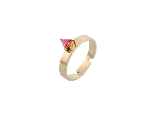 Bague réglable acier formes géométriques triangle