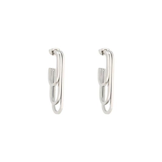 Boucles d'oreilles en acier triple